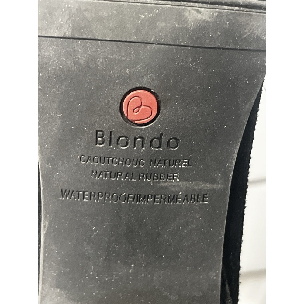 Blondo Sabina Black Suede Leather Waterproof Winter Ankle Boots Size 10 - Picture 9 of 12